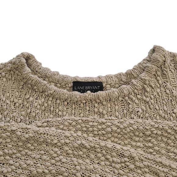 Lane Bryant cotton loose weave popcorn knit sweater 14/16 - Picture 5 of 12